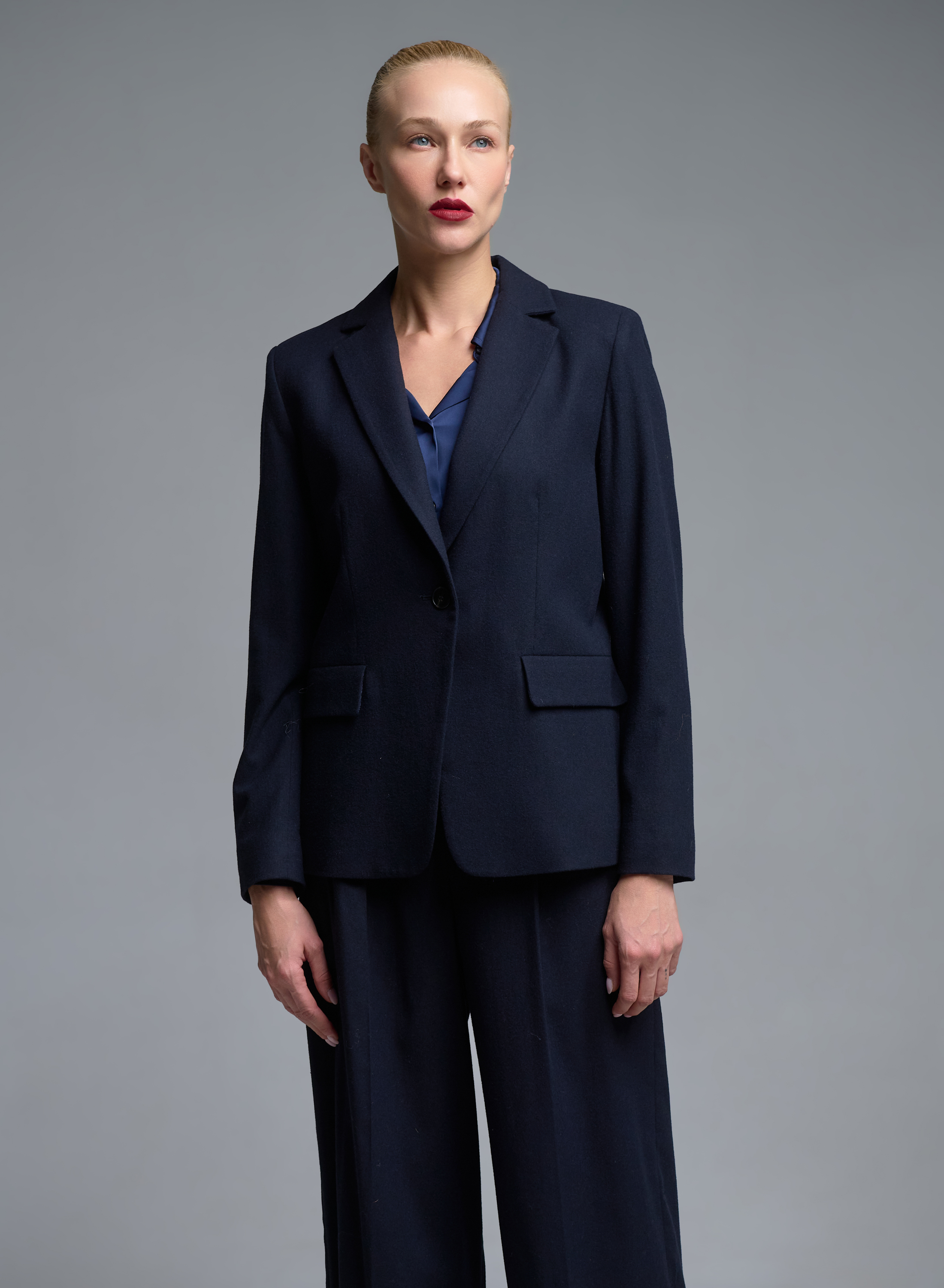Dark Blue single buttoned Jacket Emme Marella - 0