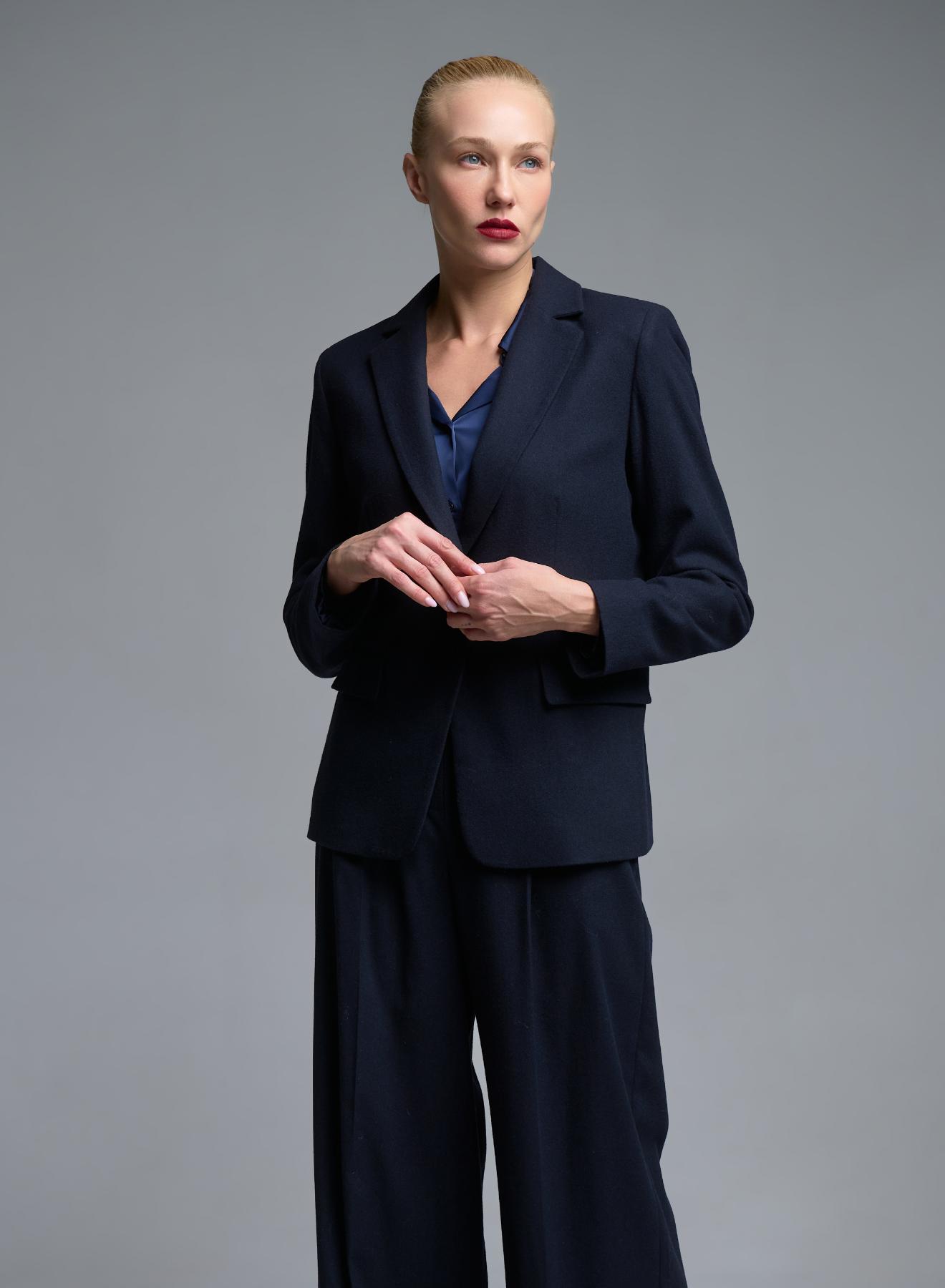 Dark Blue single buttoned Jacket Emme Marella - 4