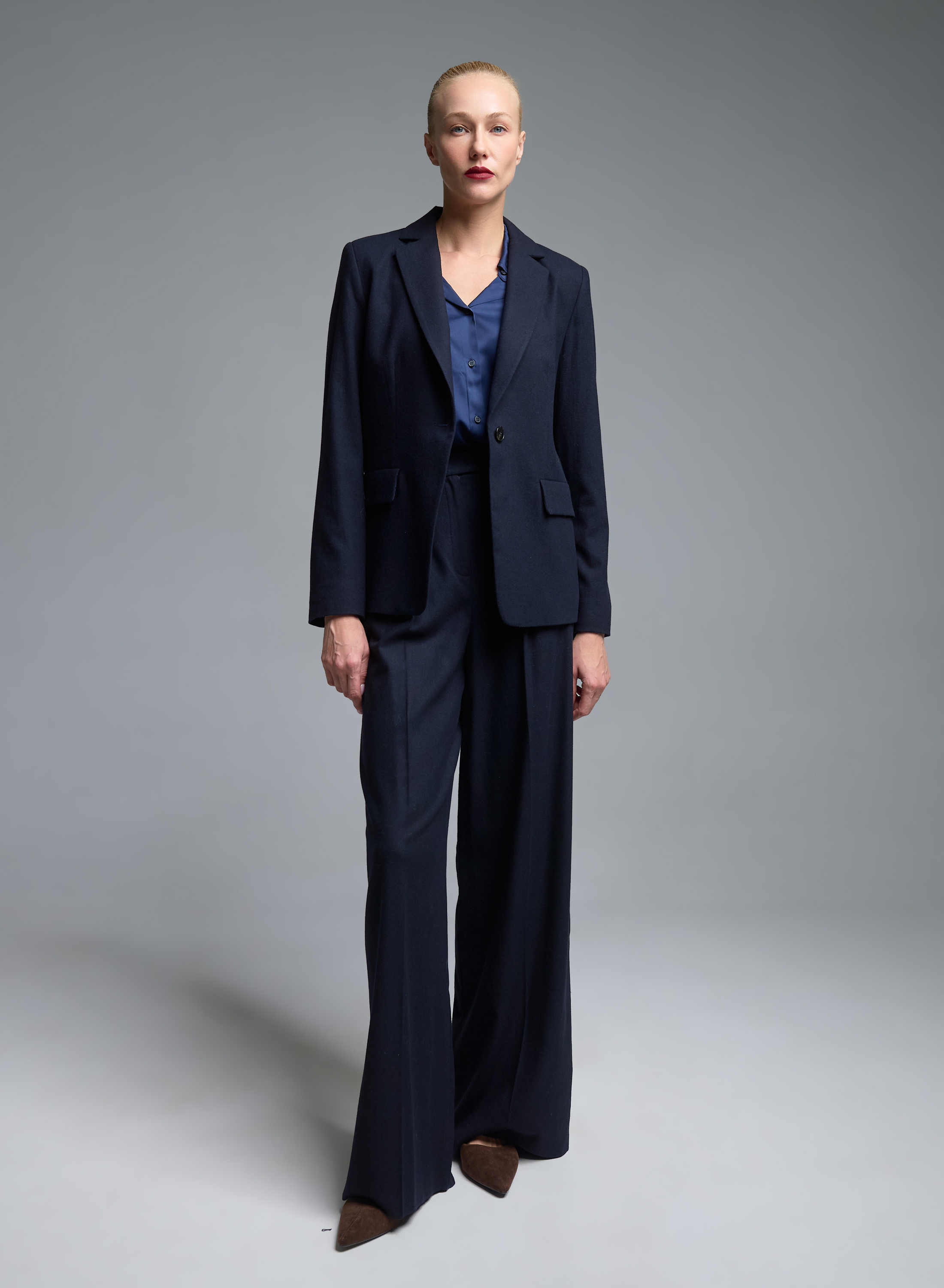 Dark Blue single buttoned Jacket Emme Marella - 5