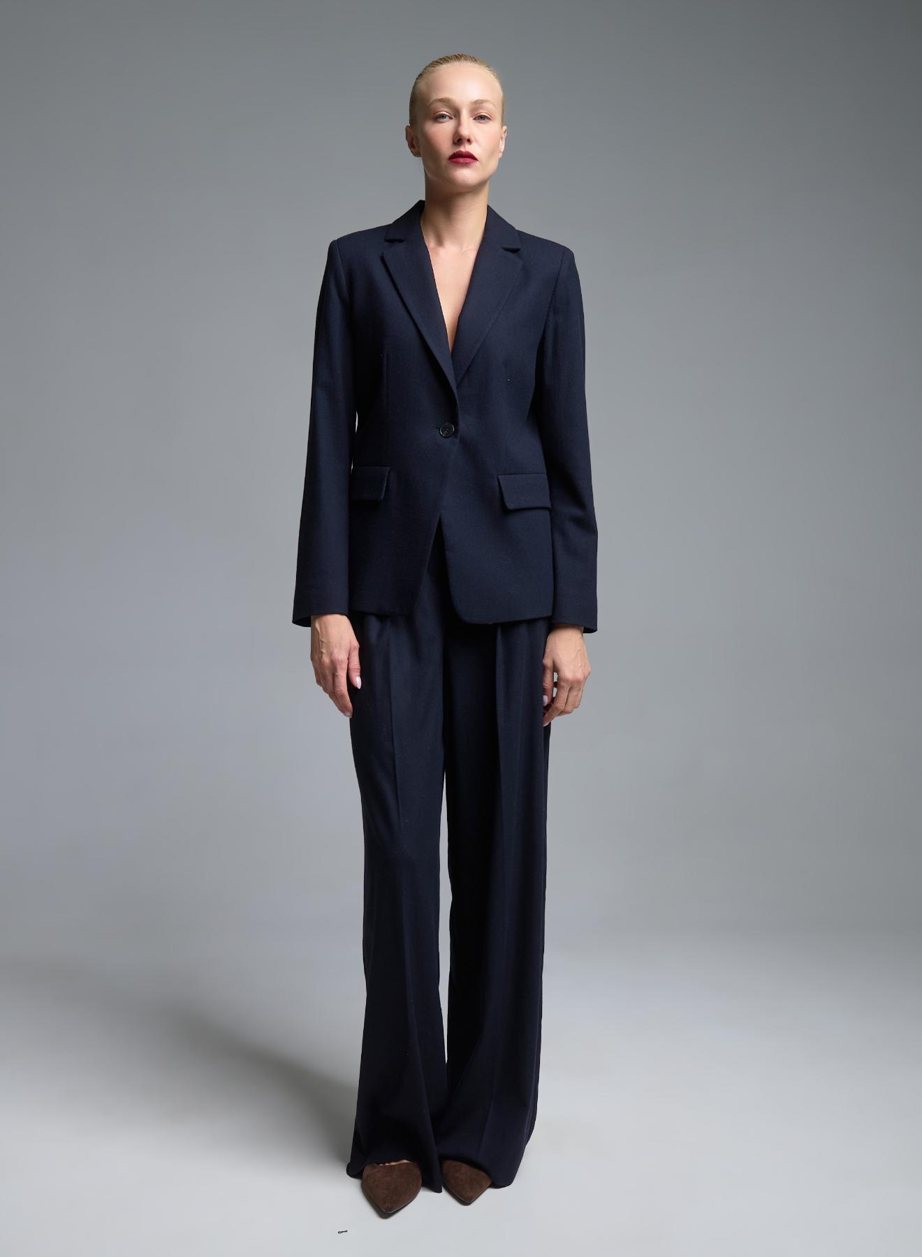 Dark Blue single buttoned Jacket Emme Marella - 2