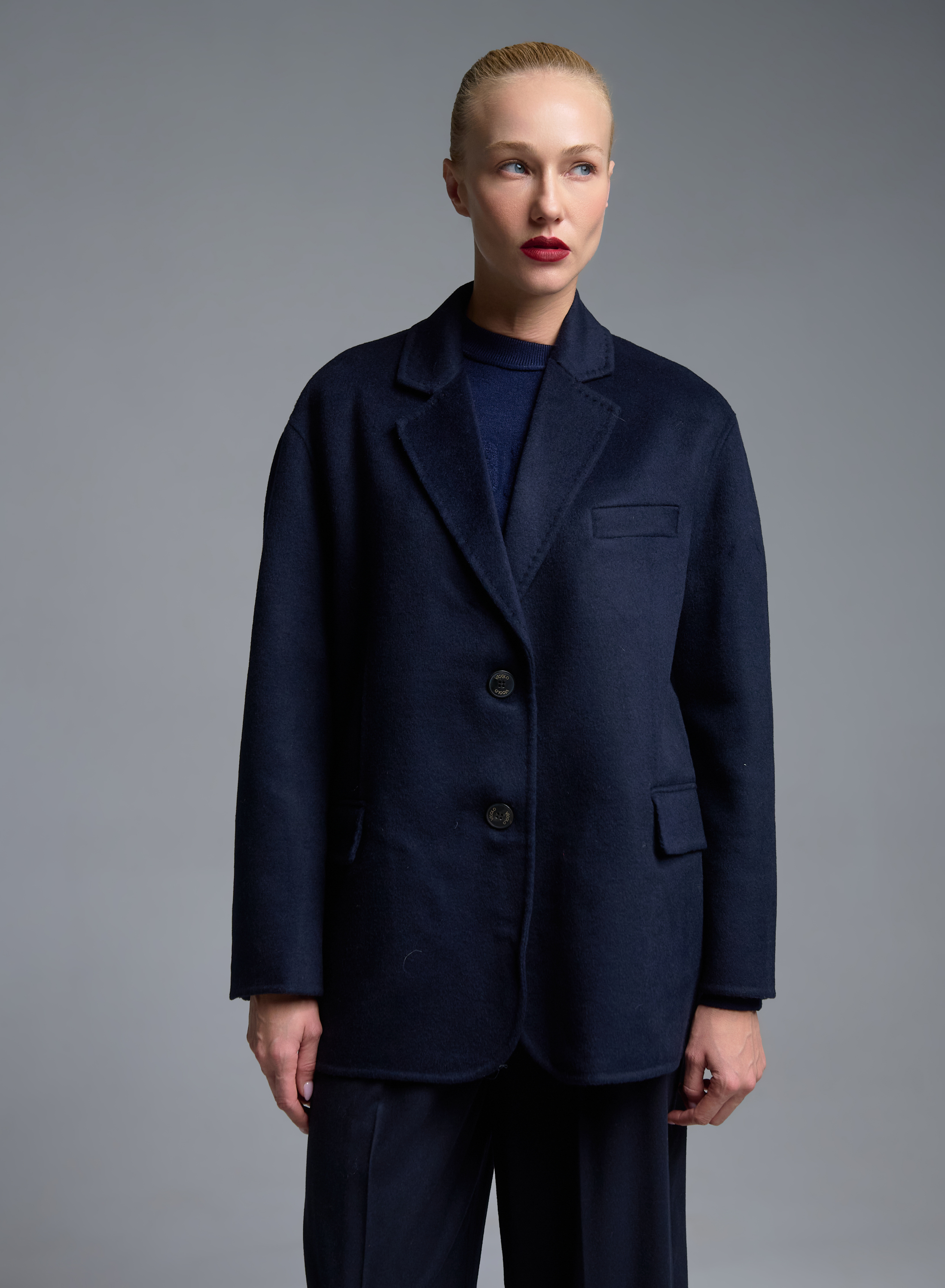 Blue Cardigan Coat Vicolo - 0