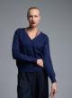 Blue knitted Cardigan with tulle and rhinestone details Beauty Women - 1