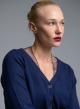 Blue knitted Cardigan with tulle and rhinestone details Beauty Women - 2