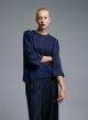 Blue knitted lurex Blouse with three quarters sleeves Beauty Women - 0