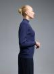 Blue turtleneck knitted Blouse Beauty Woman - 3