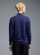 Blue turtleneck knitted Blouse Beauty Woman - 4