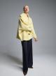 Yellow Cardigan Coat with tuxedo lapel Vicolo - 3