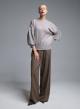 Taupe wide legs Trousers with pleats Emme Marella - 0