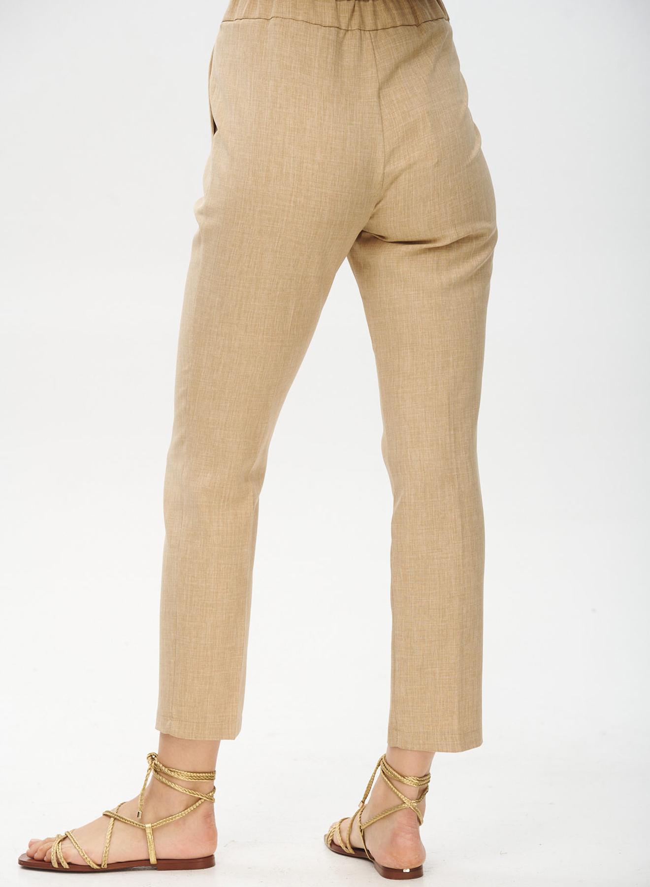 Trousers with pleats and rubber waistband - 3