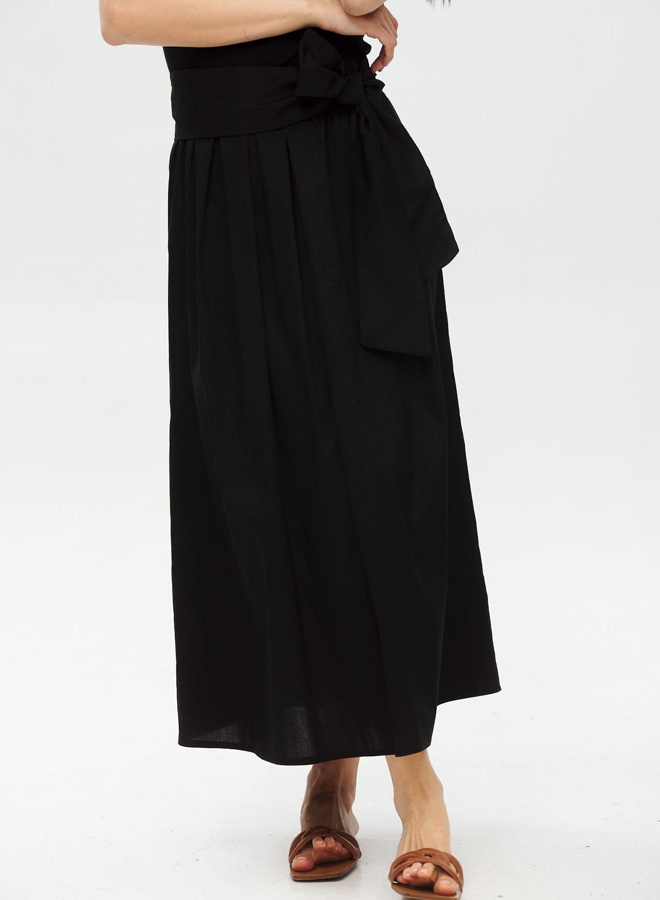 Midi skirt with belt - 4