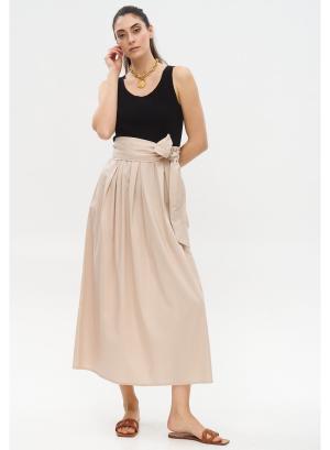 Midi skirt with belt - 16948
