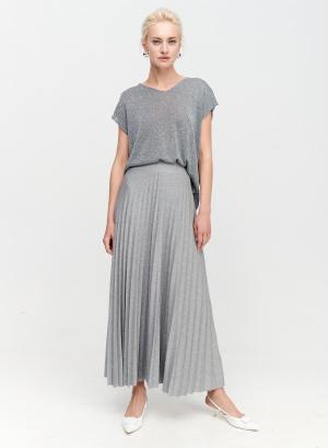 Long pleated lurex skirt - 19704