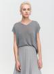 Knitted lurex blouse with V-neckline - 0