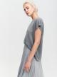 Knitted lurex blouse with V-neckline - 1