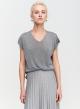 Knitted lurex blouse with V-neckline - 2
