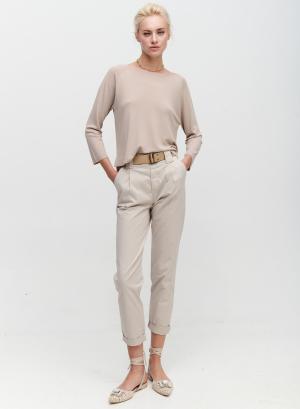 Trousers with pleats and belt - 18863