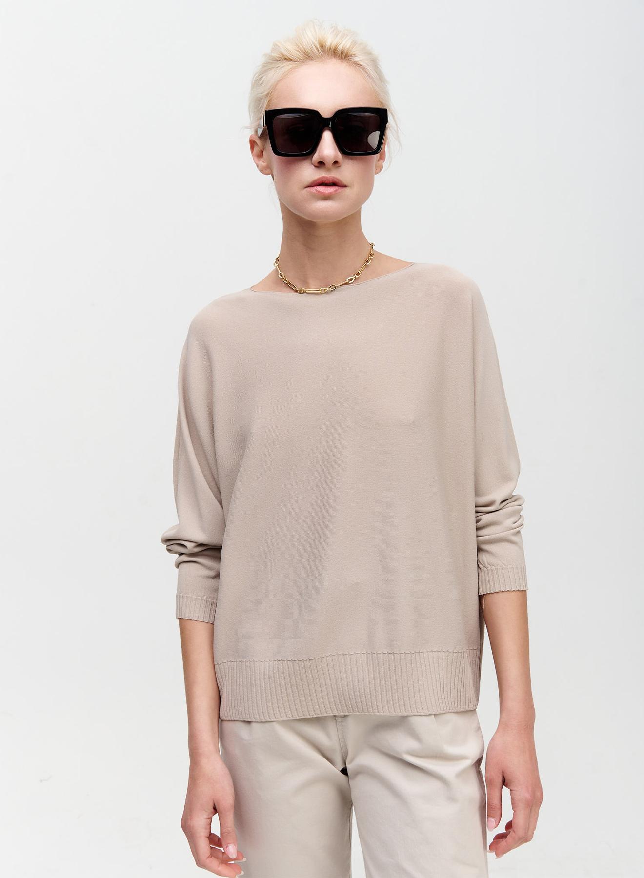 Knitted blouse with long sleeves - 2