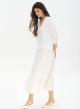 Knitted blouse with V-neckline - 3