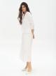Knitted blouse with V-neckline - 0