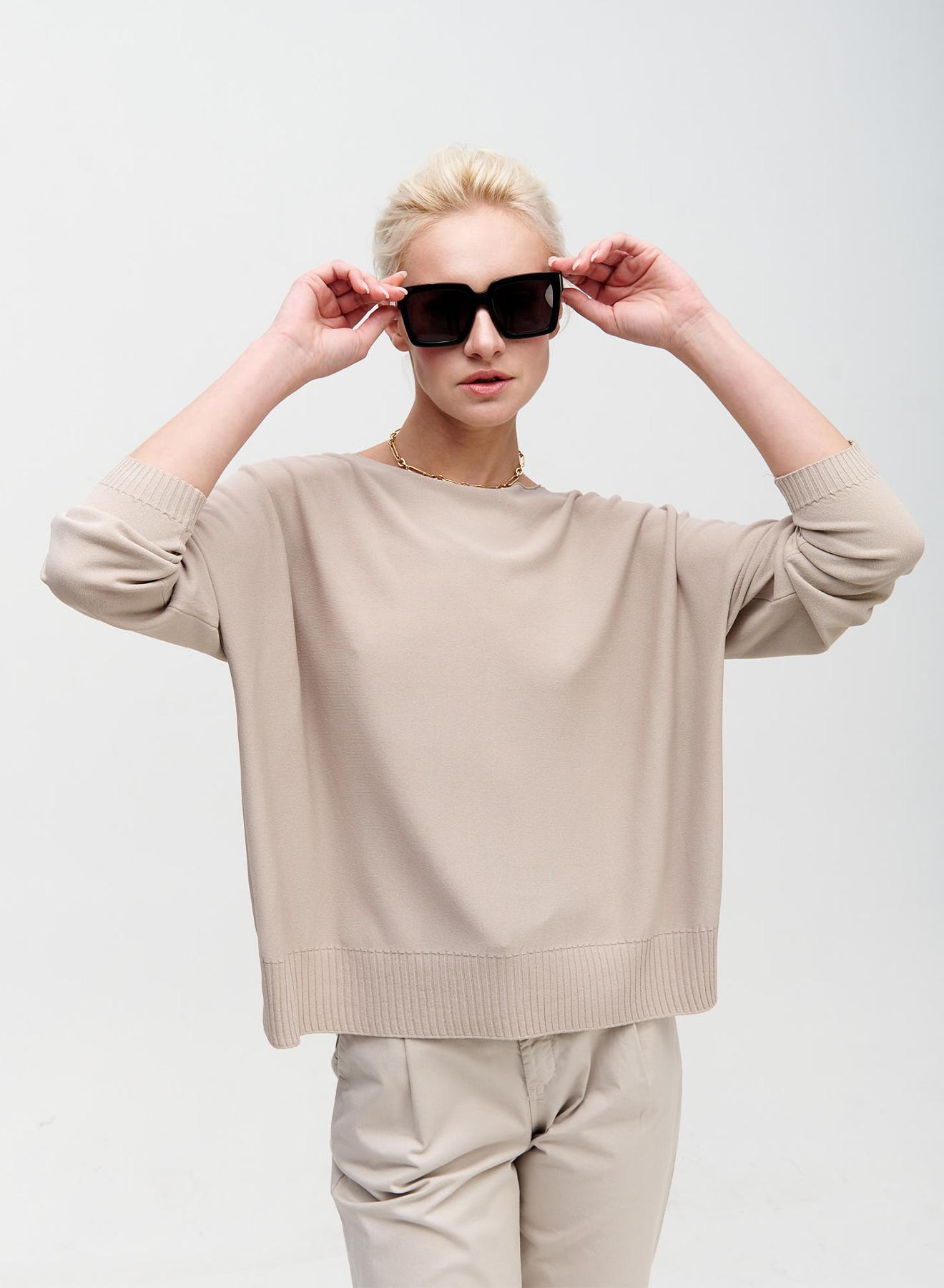Knitted blouse with long sleeves - 4