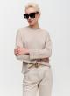 Knitted blouse with long sleeves and side vents - 1