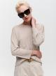 Knitted blouse with long sleeves and side vents - 0