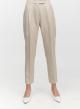 Trousers with pleats and rubber waistband - 1