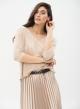 Knitted blouse with V neckline and trocar sleeves - 1
