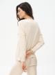 Knitted blouse with V neckline - 1