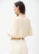Knitted blouse with V neckline - 3