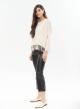 Knitted blouse with pockets and fringes at the hem - 3
