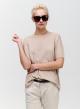 Lose fit knitted blouse with short sleeves - 1