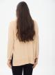 Asymmetric knitted blouse with side slits - 1