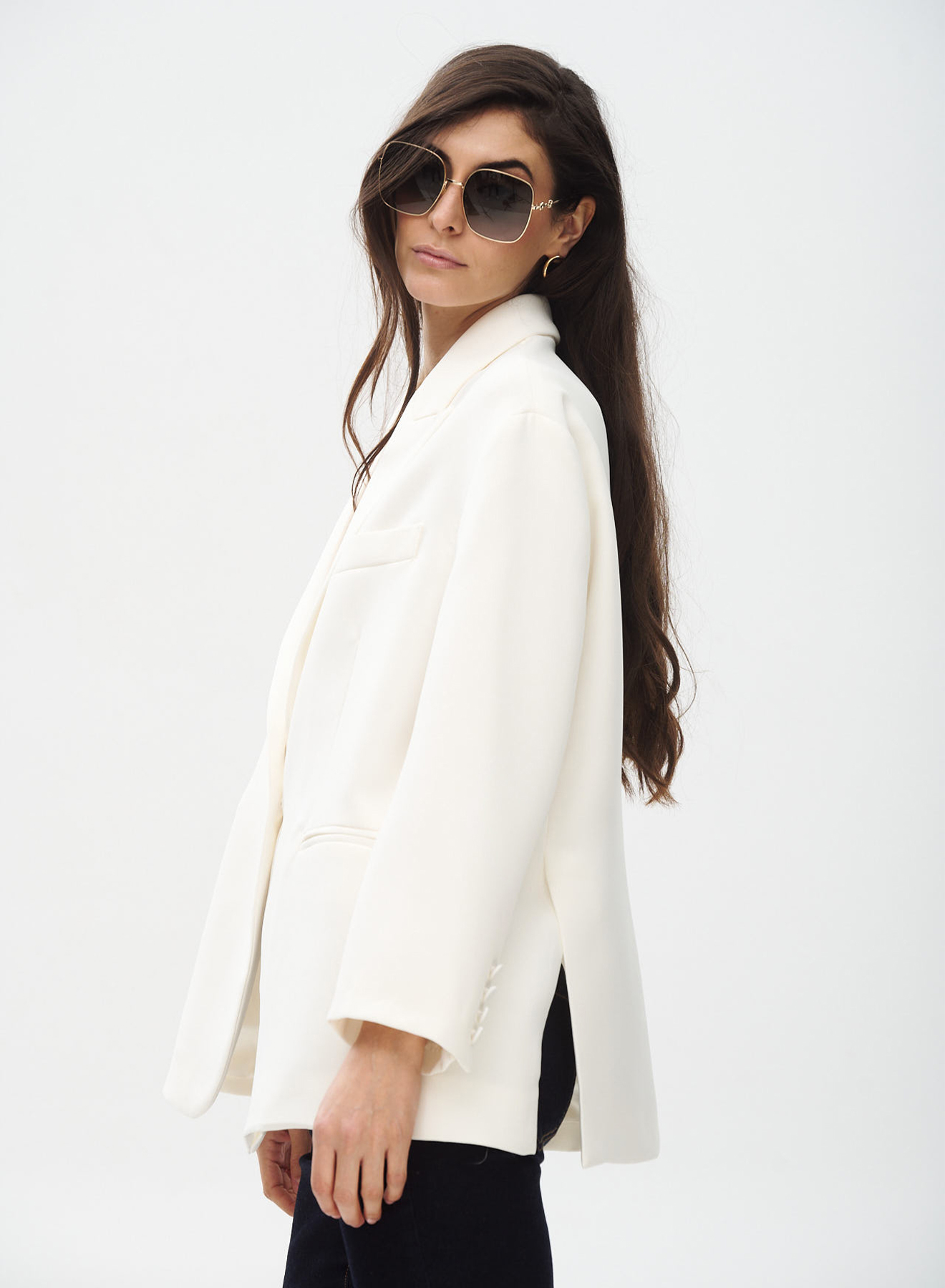 Oversized one button Jacket - 3