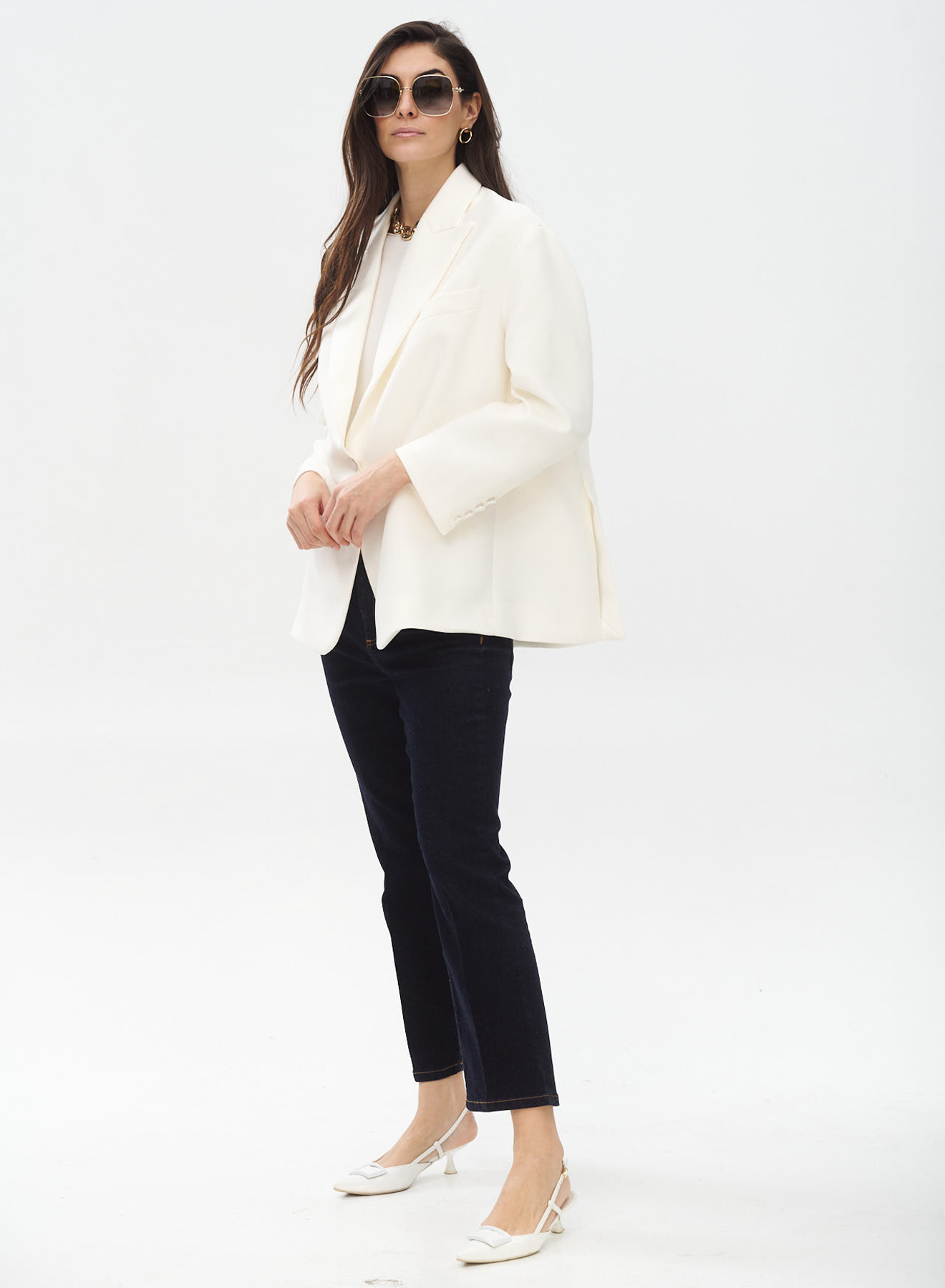 Oversized one button Jacket - 2