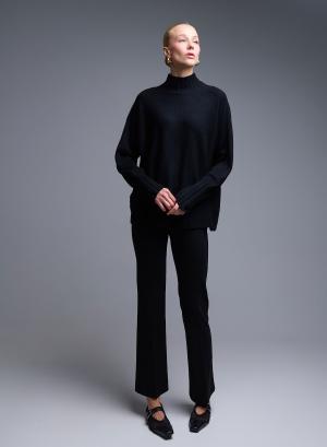Black high neck loose fit Sweater La Liberta - 50698