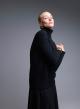 Black turtleneck Sweater with small rhinestones Valentina Milano - 2