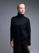 Black turtleneck Sweater with small rhinestones Valentina Milano - 0
