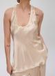 Champagne silky touch sleeveless Blouse Greek Archaic Kori - 2