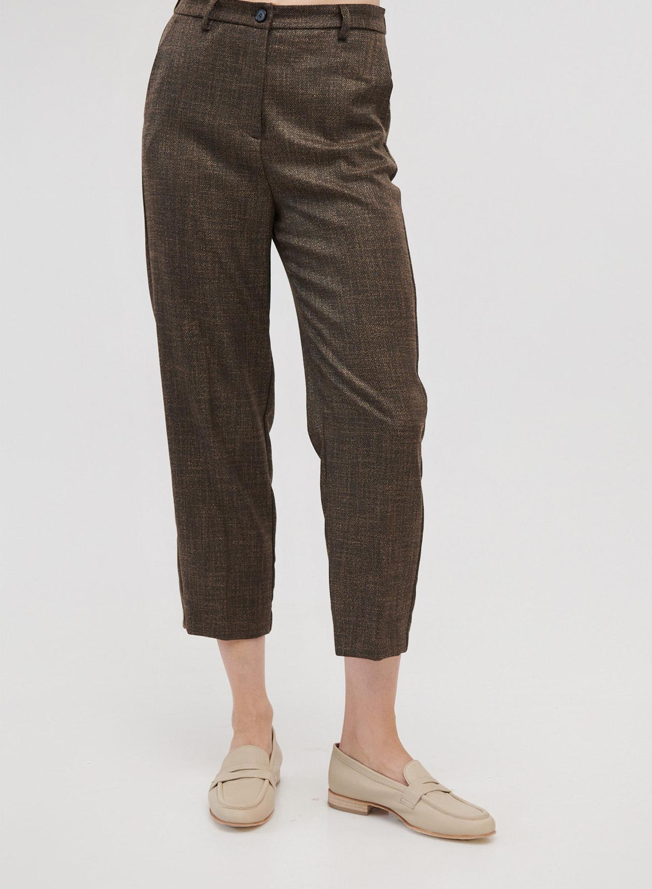 Cropped lurex trousers - 1