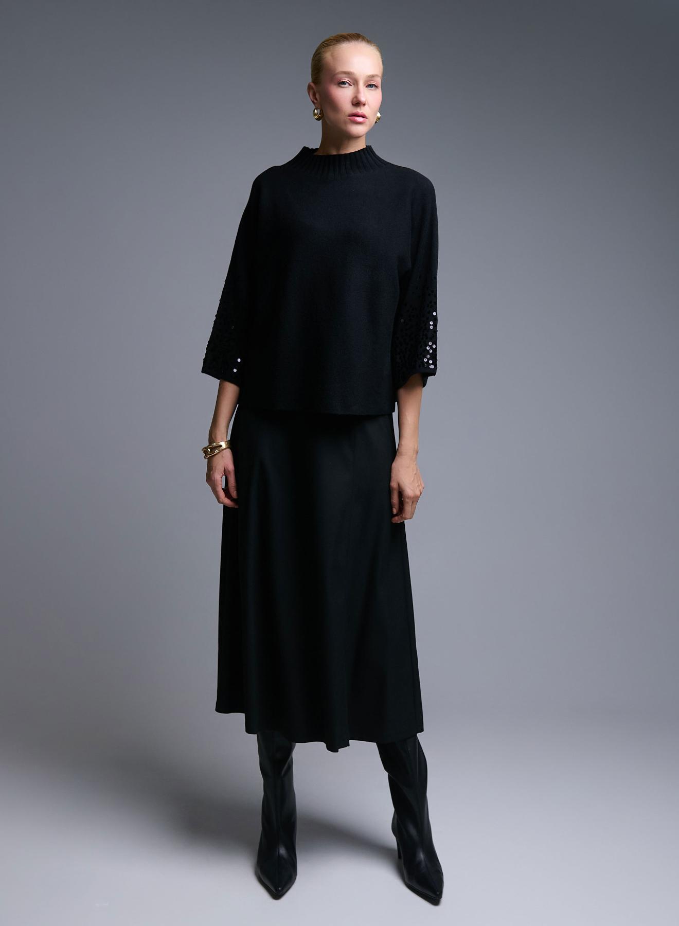 Black knitted Skirt Valentina Milano - 3