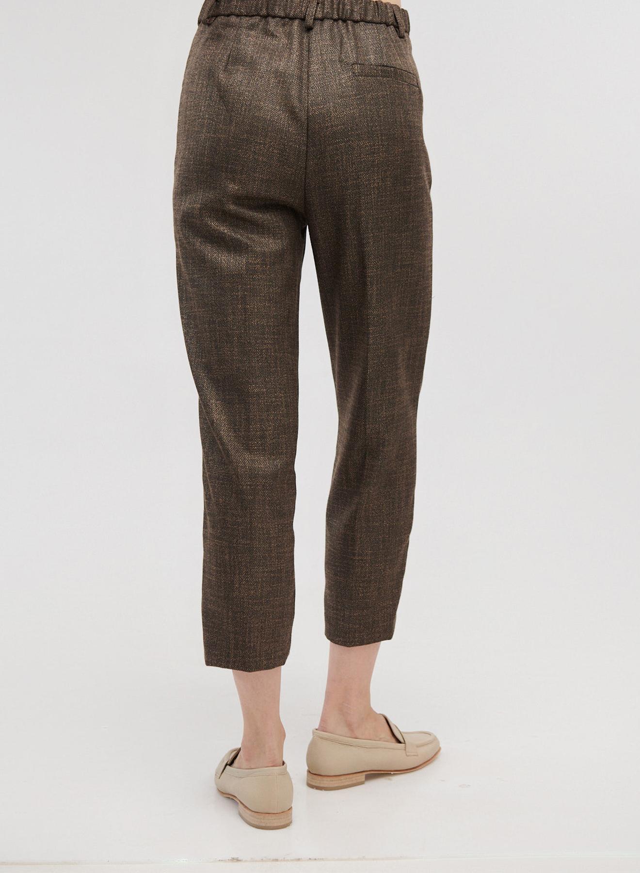 Cropped lurex trousers - 2