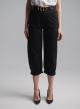 Black Jeans Trousers with turn ups and with belt Tensione In - 3