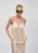 Champagne silky touch Top with straps Greek Archaic Kori - 1