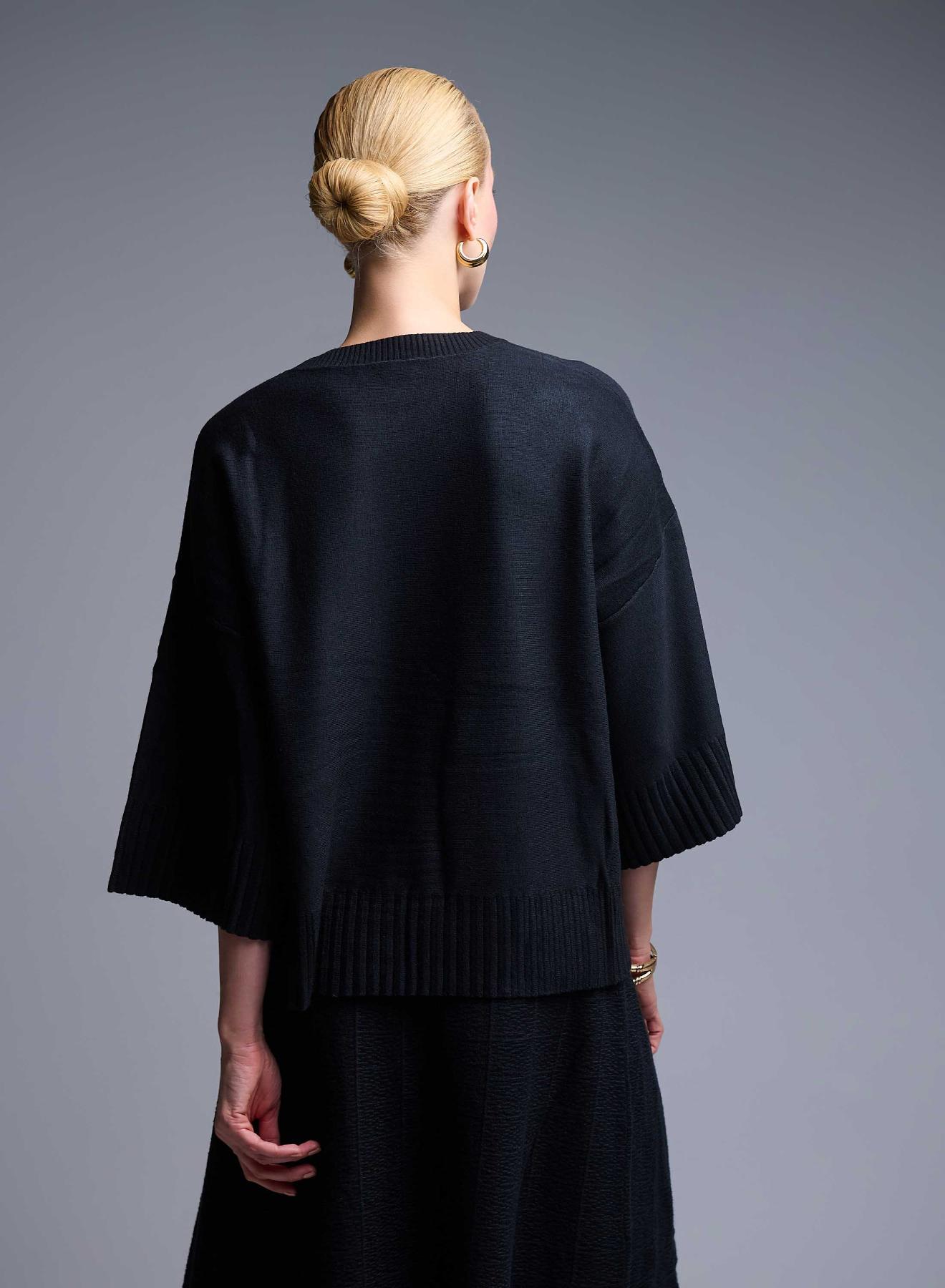 Black Blouse and Skirt Set Lara - 4