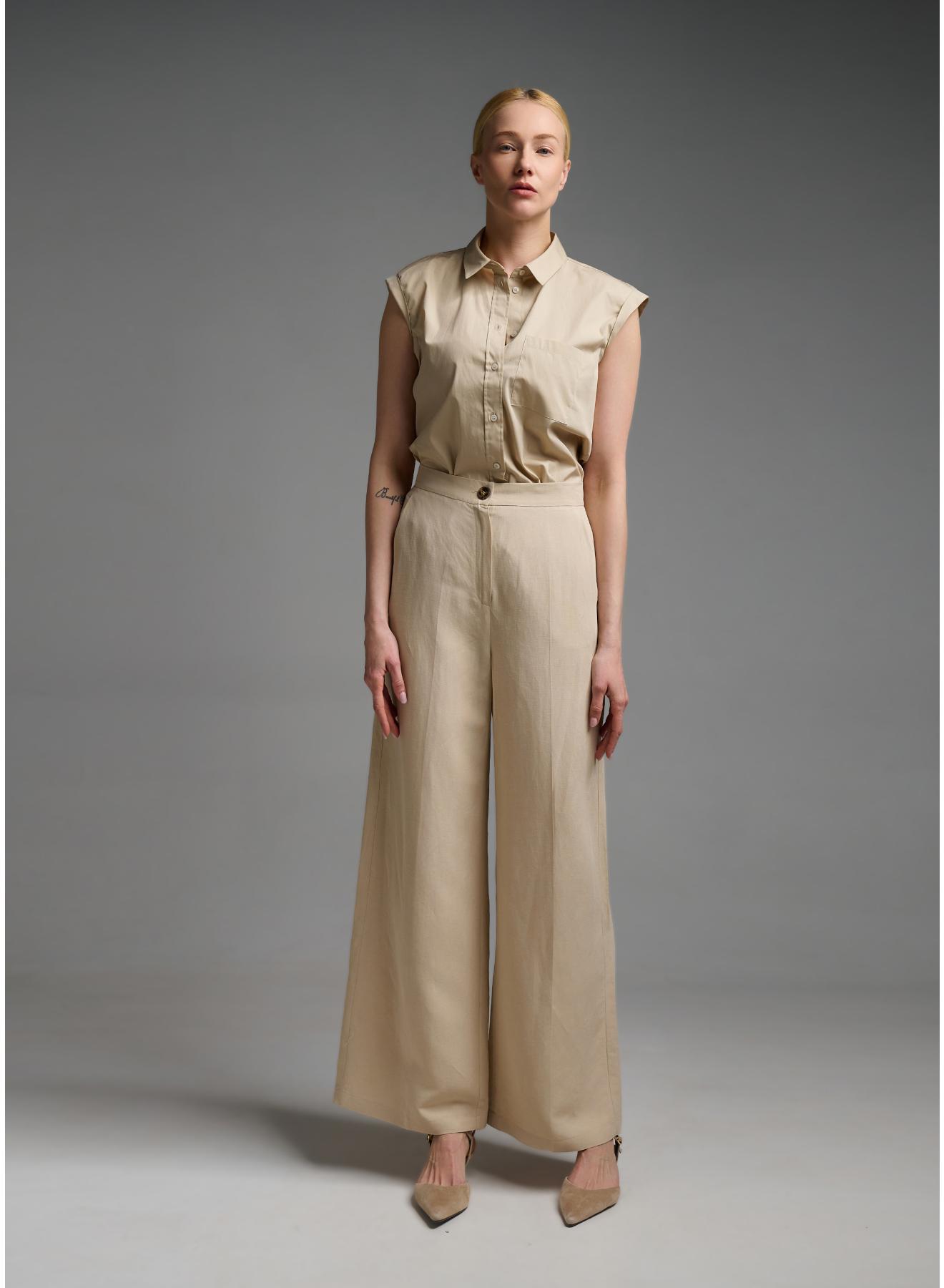 Beige straight fit Trousers Emme Marella - 2
