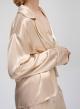 Champagne silky touch Shirt with long sleeves and pocket Greek Archaic Kori - 2