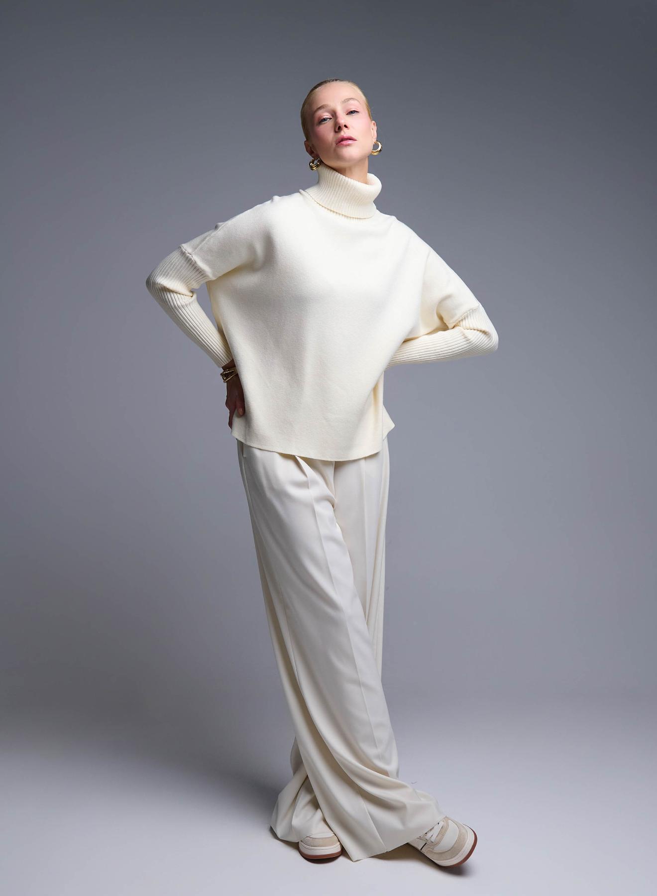 Εκρού Πουλόβερ ζιβάγκο Valentina Milano - 4