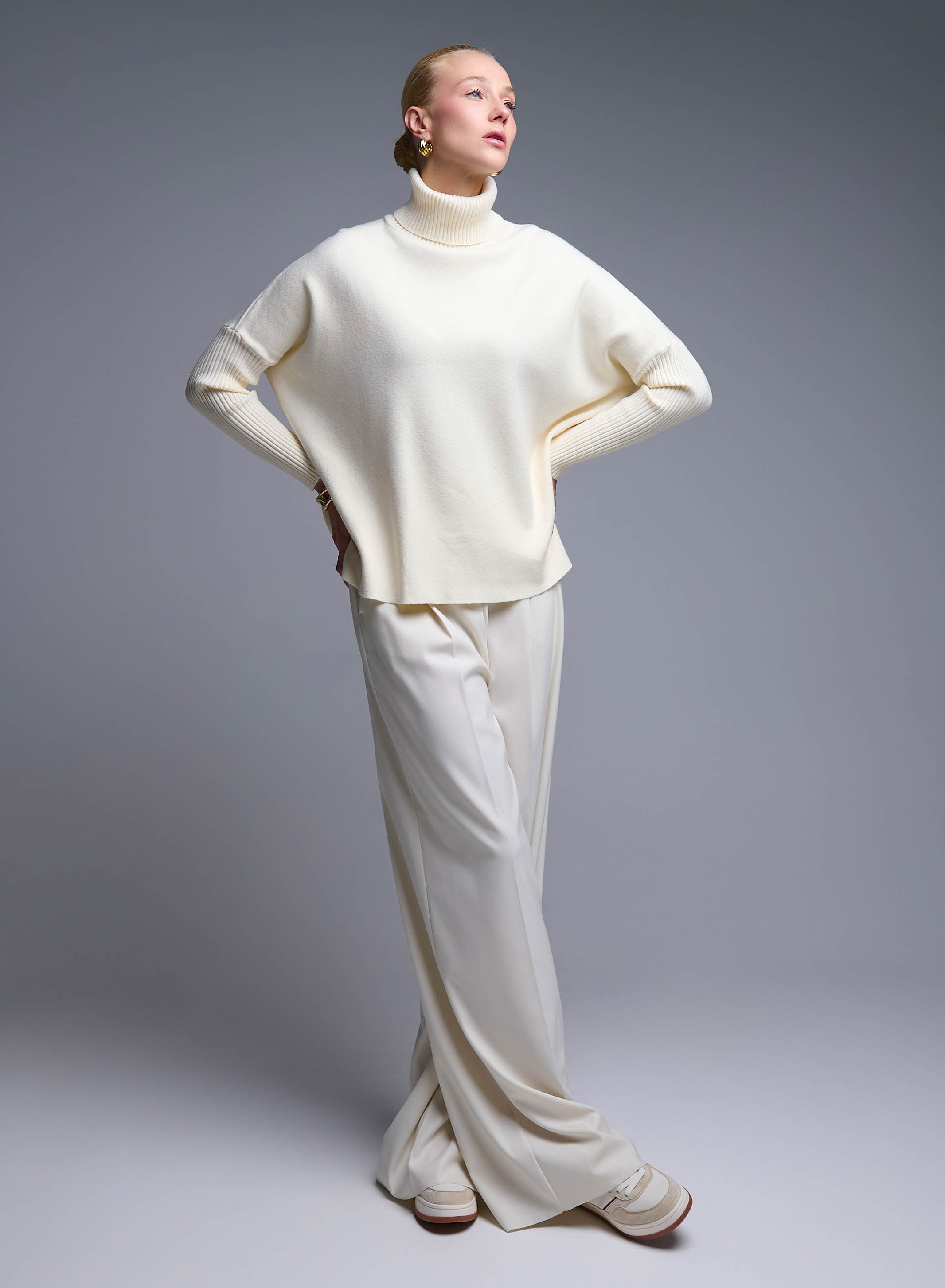 Εκρού Πουλόβερ ζιβάγκο Valentina Milano - 2