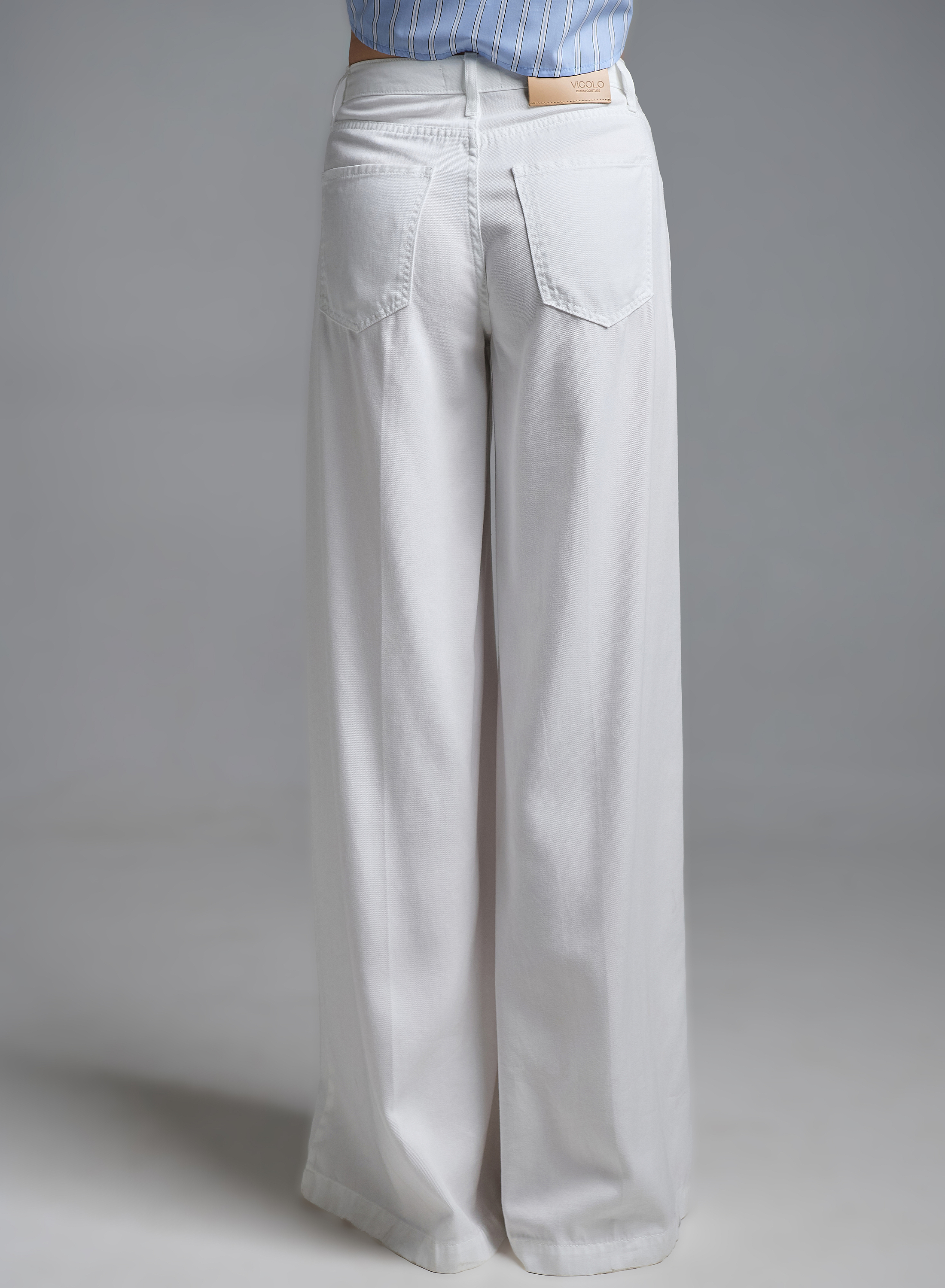 White wide legs Madison Jeans Vicolo - 7